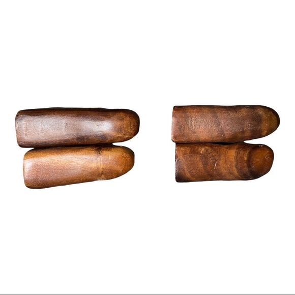 Set of Four Vintage Wooden Seal Napkin Rings EUC - Picture 3 of 6